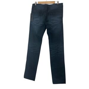 Man X One Teaspoon Jeans Men's Size 32 Black Straight Distressed Button‎ Fly New